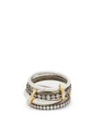 Matchesfashion.com Spinelli Kilcollin - Sagittarius Diamond, 18kt Gold & Silver Ring - Womens - Crystal