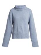 Matchesfashion.com Khaite - Wallis Cashmere Roll Neck Sweater - Womens - Blue