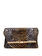 Matchesfashion.com Bienen-davis - Pm Hypnotique Metallic Brocade Folded Clutch - Womens - Gold Multi