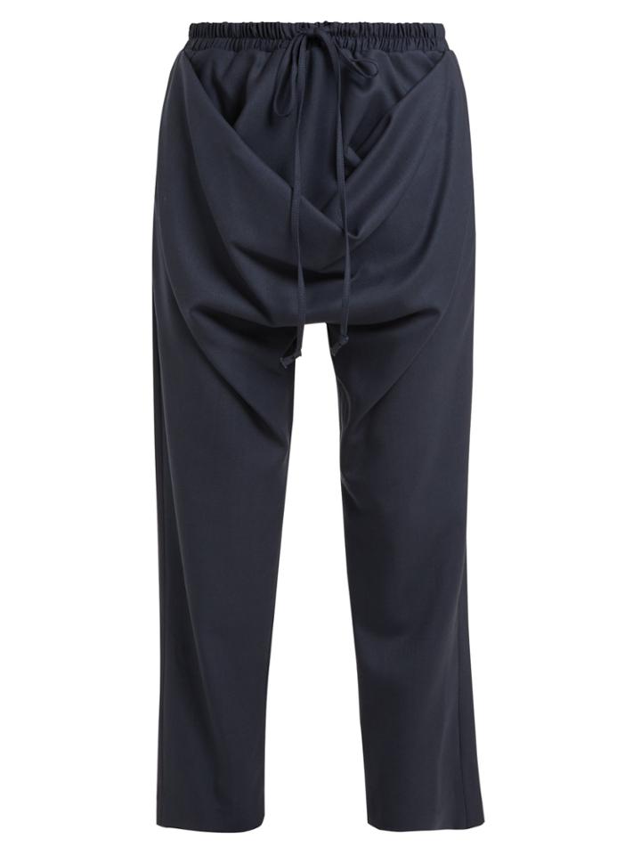 Vivienne Westwood Serge Tilke Draped-front Wool Trousers
