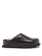Proenza Schouler - Forma Leather Flatform Slides - Womens - Black