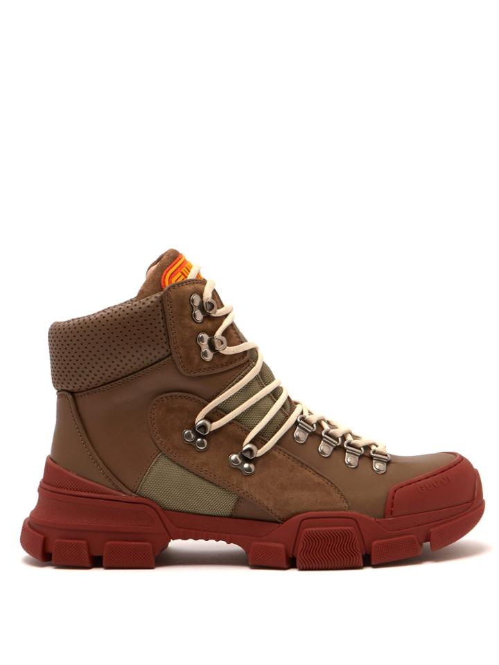 Gucci Flashtrek Leather High-top Trainers