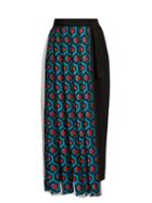 Delpozo Pleated Tulle And Crepe Front Wool Trousers