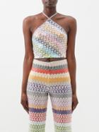 Missoni - Halterneck Crochet-knit Top - Womens - Multi