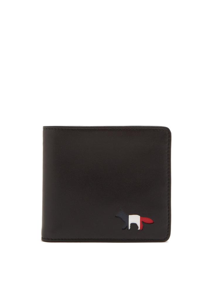 Maison Kitsuné Logo-debossed Bi-fold Leather Wallet