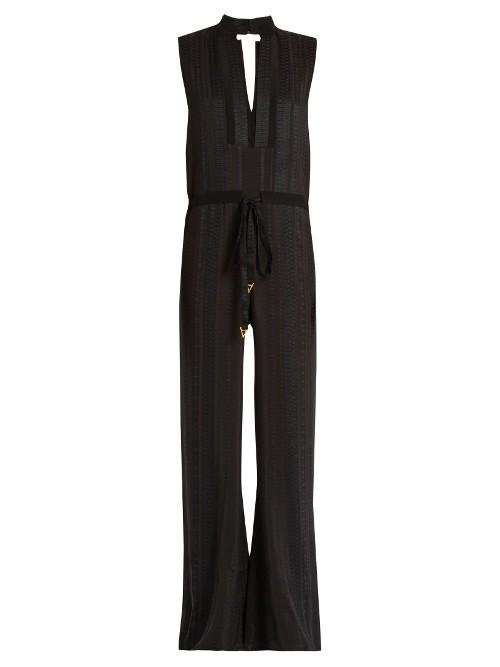 Zeus + Dione Amazons Textured-silk Jumpsuit