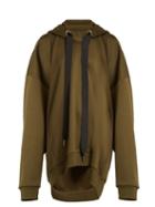Matchesfashion.com Marques'almeida - Oversized Hooded Cotton Blend Sweatshirt - Womens - Khaki