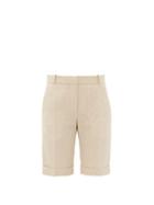 Matchesfashion.com Pallas Paris - Gianni Striped Seersucker-cotton Bermuda Shorts - Womens - Beige Stripe