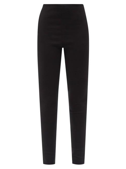 Raey - Cotton-blend Knitted Legging - Womens - Black