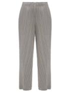 Pleats Please Issey Miyake - Technical-pleated Wide-leg Trousers - Womens - Grey