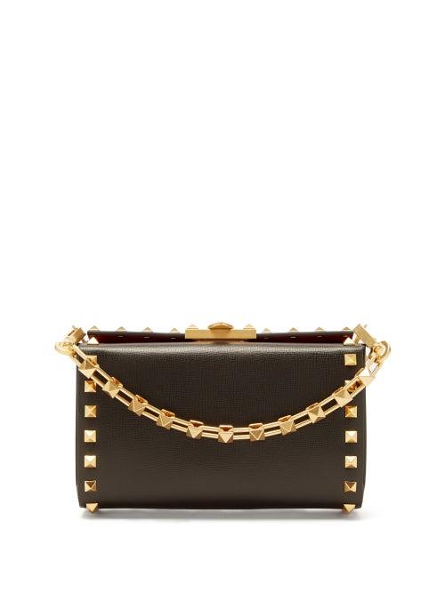 Valentino Garavani - Alcove Rockstud Leather Cross-body Bag - Womens - Black