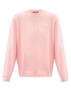 Matchesfashion.com Acne Studios - Forba Face Oversized Cotton-jersey Sweatshirt - Mens - Pink