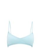 Matchesfashion.com Melissa Odabash - Vienna Celeste Scoop-neck Ribbed Bikini Top - Womens - Light Blue