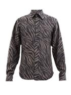Tom Ford - Zebra-striped Poplin Shirt - Mens - Black Multi