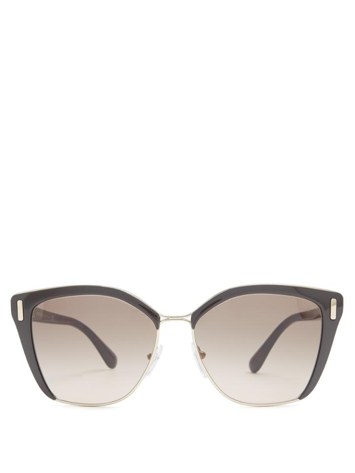 Prada Eyewear Cat-eye Acetate And Metal Sunglasses