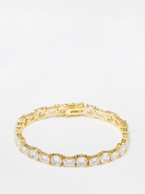 Fallon - Cubic Zirconia & Gold-plated Bracelet - Womens - Gold Multi