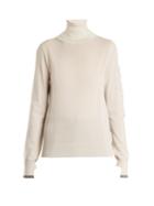 Barrie Thistle Roll-neck Contrast-panel Cashmere Sweater