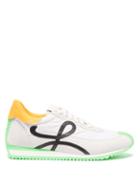 Loewe - Flow Runner Nylon And Suede Trainers - Mens - Green White