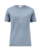 Sunspel - Crew-neck Pima-cotton Jersey T-shirt - Mens - Light Blue