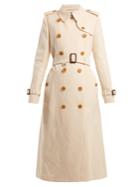 Burberry Kelvedon Belted Cotton And Linen-blend Trench Coat
