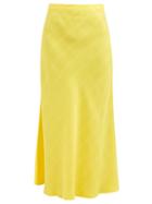 Matchesfashion.com Mara Hoffman - Alessa Diamond Jacquard Midi Skirt - Womens - Yellow