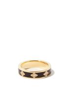 Matchesfashion.com Azlee - Night Sky Diamond & 18kt Gold Ring - Womens - Black Gold