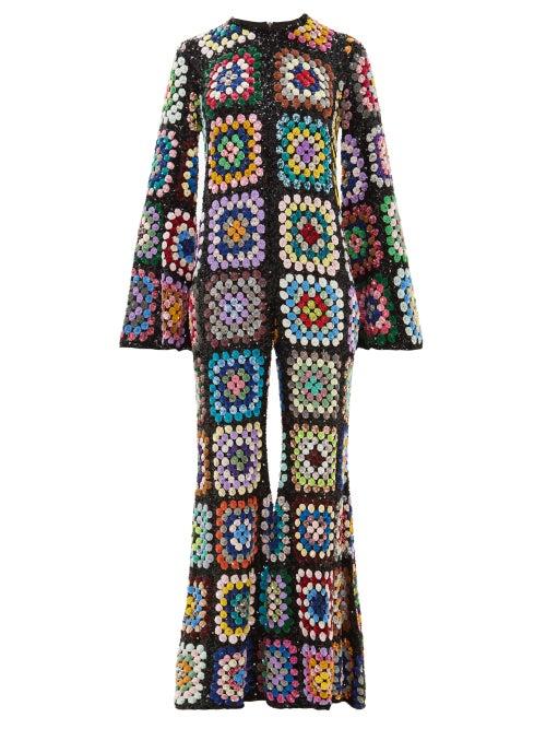 Matchesfashion.com Ashish - Flared Sequinned Jumpsuit - Womens - Multi