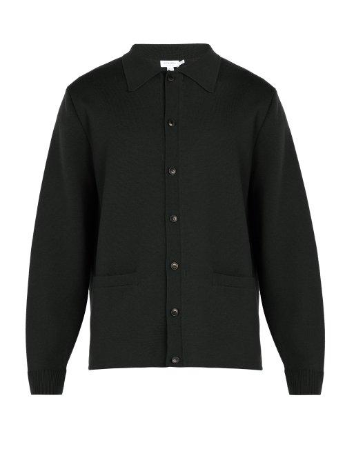 Matchesfashion.com Sunspel - Wool Knit Cardigan - Mens - Green