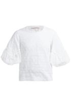 Matchesfashion.com See By Chlo - Embroidered Cotton Top - Womens - White