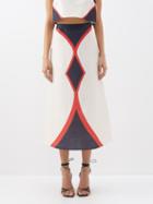 Raquel Diniz - Kalia Printed Linen-blend Skirt - Womens - Multi