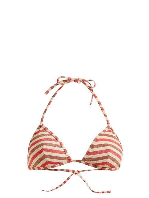 Matchesfashion.com Solid & Striped - The Wendy Striped Bikini Top - Womens - Multi Stripe