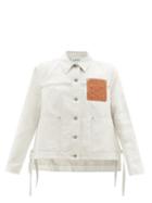 Loewe - Anagram-patch Cotton-blend Twill Jacket - Womens - White