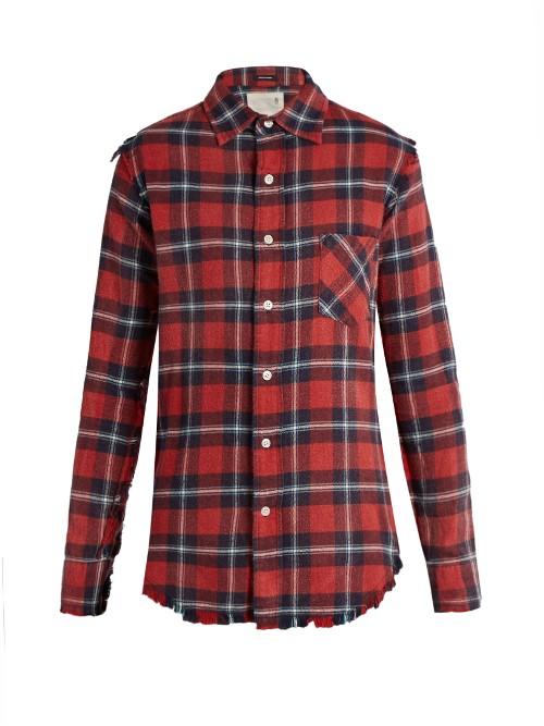 R13 Long-sleeved Tartan Cotton Shirt