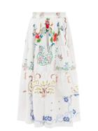 Ladies Rtw Rianna + Nina - Kendima Floral-embroidered Cotton Maxi Skirt - Womens - Multi