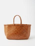 Dragon Diffusion - Triple Jump Large Woven-leather Basket Bag - Womens - Tan