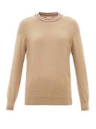 Burberry - Tilda Icon-stripe Cashmere Sweater - Womens - Camel