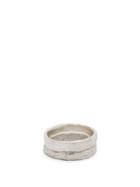 Pearls Before Swine Double-band Oxidised Sterling-silver Ring