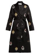 Matchesfashion.com Osman - Margeaux Embellished Satin Coat - Womens - Black Multi