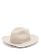 Matchesfashion.com Albertus Swanepoel - Prairie Felt Trilby Hat - Mens - Beige