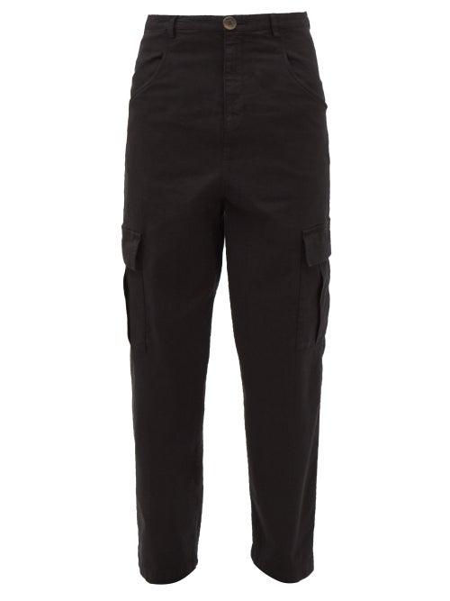 Winnie New York - Cotton-twill Cargo Trousers - Mens - Black