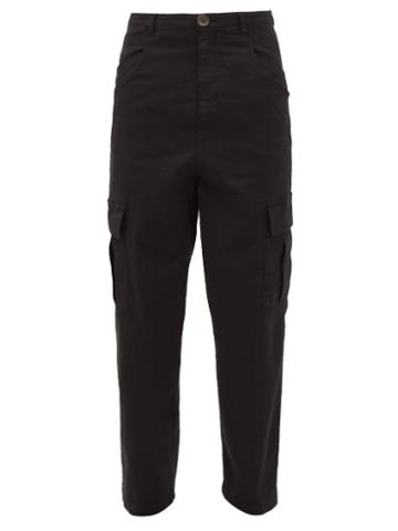 Winnie New York - Cotton-twill Cargo Trousers - Mens - Black