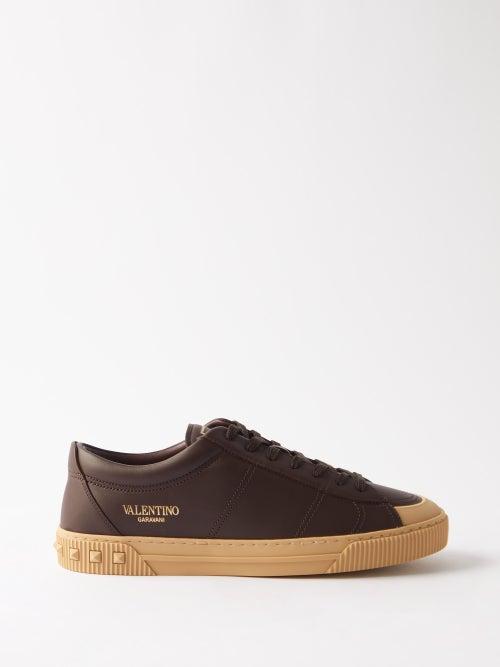 Valentino Garavani - Cityplanet Leather Trainers - Mens - Brown