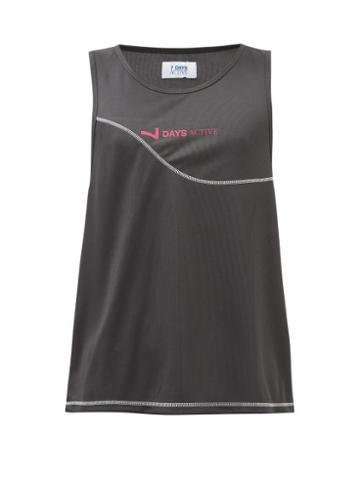 7 Days Active - Nolan Jersey Tank Top - Mens - Black Blue