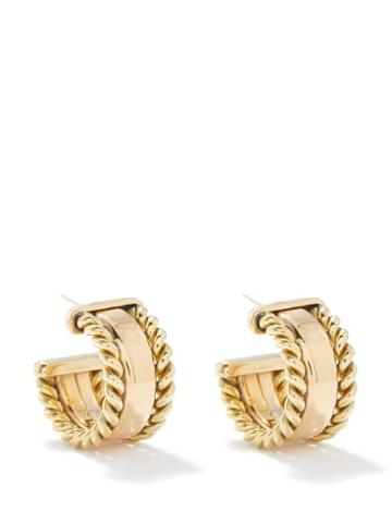 Laura Lombardi - Doppia Hoop Earrings - Womens - Yellow Gold