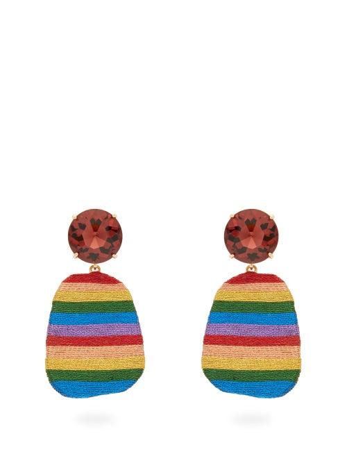 Matchesfashion.com Maryjane Claverol - After The Storm Crystal And Disc Drop Earrings - Womens - Multi