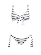 Matchesfashion.com Melissa Odabash - San Juan Striped Bikini - Womens - Navy Stripe