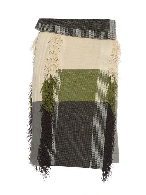 Issey Miyake Parrot Fringed Skirt