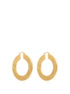 Matchesfashion.com Jil Sander - Hammered Hoop Earrings - Womens - Gold