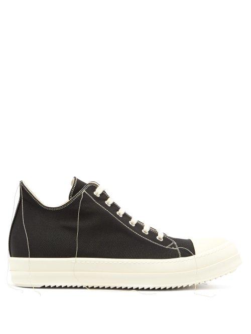 Matchesfashion.com Rick Owens Drkshdw - Geobasket Low Top Canvas Trainers - Mens - Black