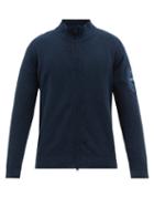 Stone Island - Logo-embroidered Cotton-blend Terry Sweater - Mens - Navy